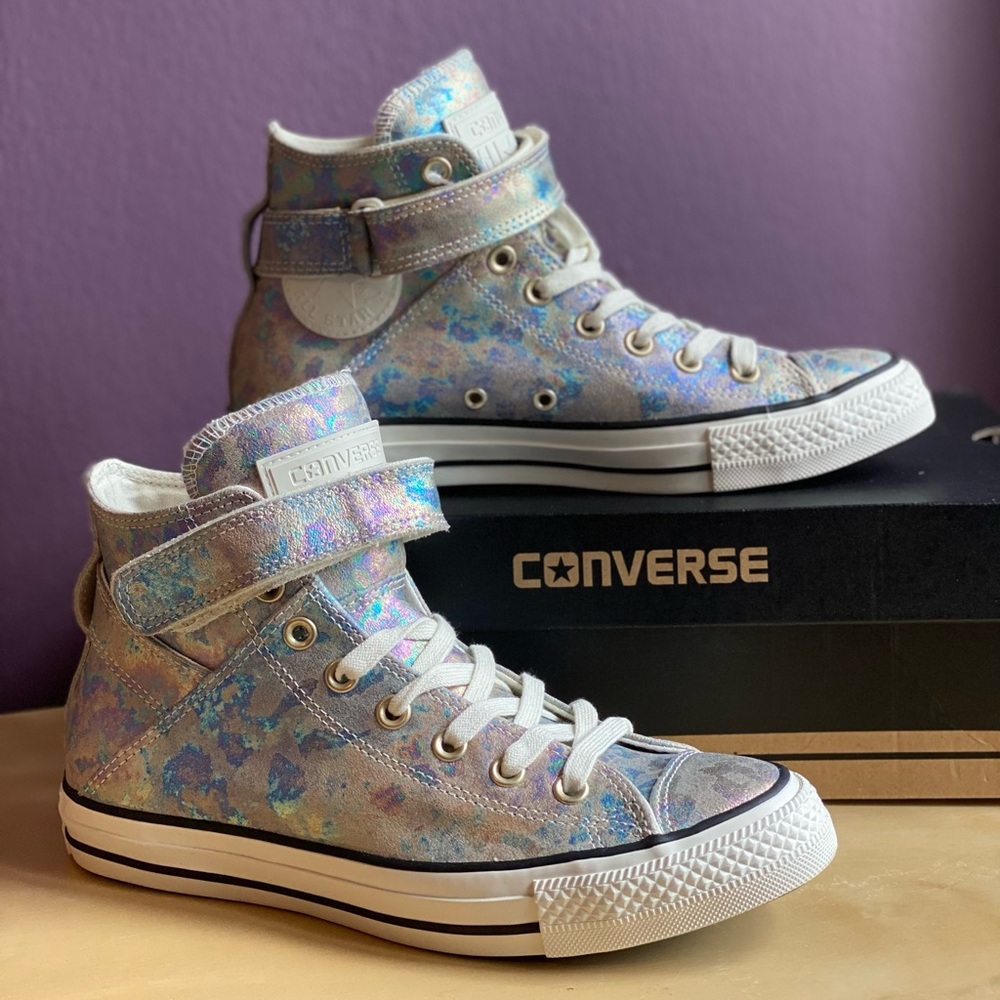 Converse Beautiful Iridescent High Top Size 8.5